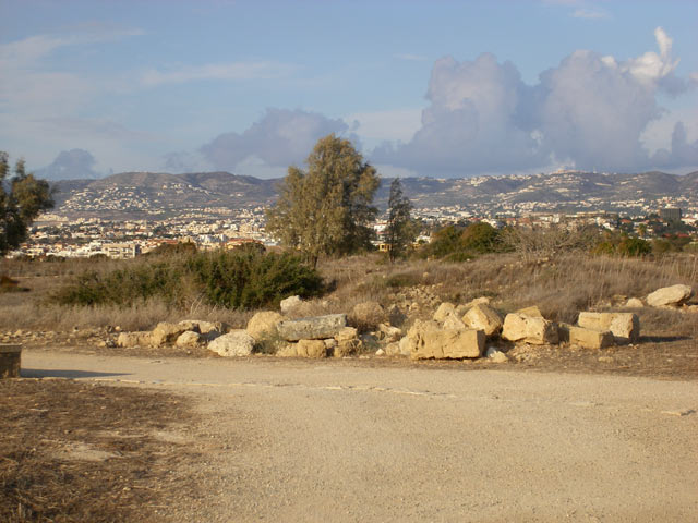 Вид на горы с северного участка парка археологии Като Пафоса
